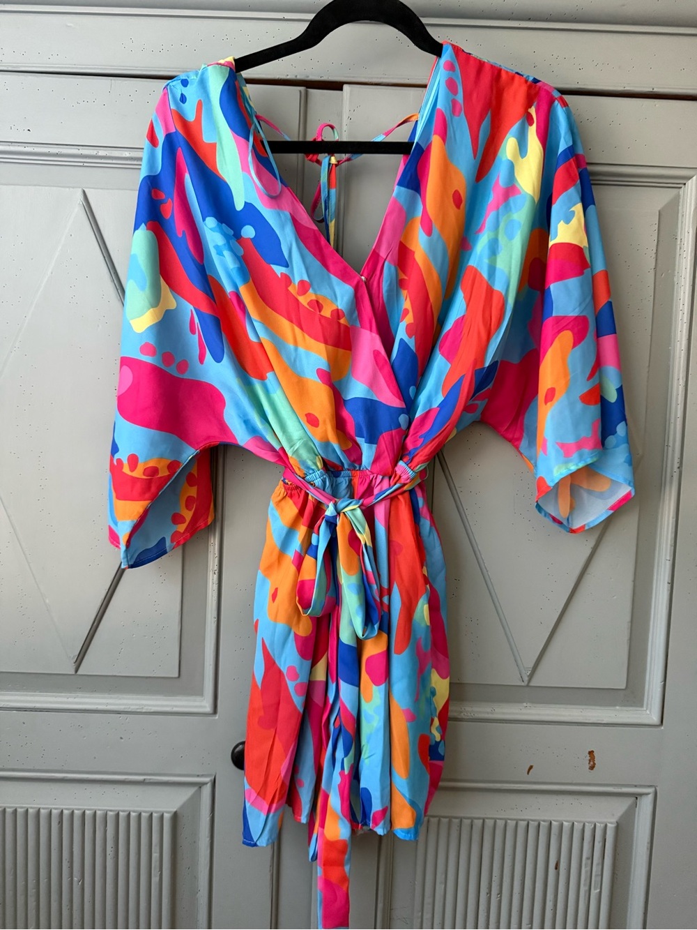 Flying Tomato Bright Blue, Pink & Orange Romper - Picture 5 of 6